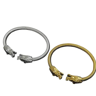 PULSERA ESCLAVA SPIRAL WOLF GOLD