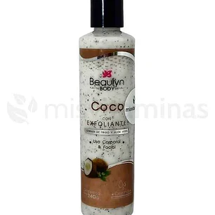 Crema de Coco con Exfoliante 240 g Beaulyn