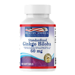 Ginkgo Biloba 60 mg 100 softgels Healthy America