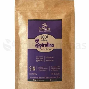 Spirulina con Acaí en Polvo 100 gramos Naturela