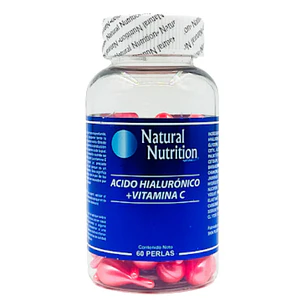 Ácido Hialurónico + Vitamina C 60 Perlas Tópico Natural Nutrition