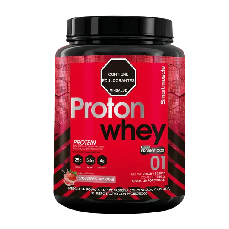 Proton Whey Batido de Fresa 2 lb Smart Muscle 1