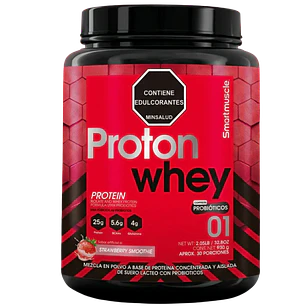 Proton Whey Batido de Fresa 2 lb Smart Muscle