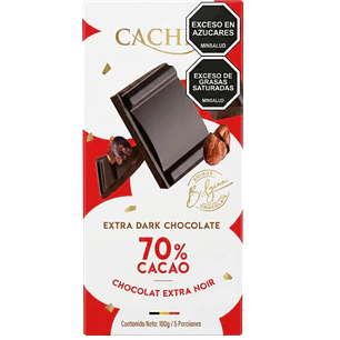 Chocolate Belga Negro 70% Cacao 100 g Cachet