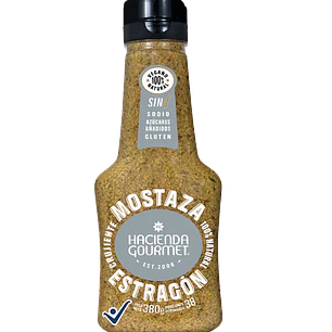 Mostaza Crujiente Estragón 380 g Hacienda Gourmet