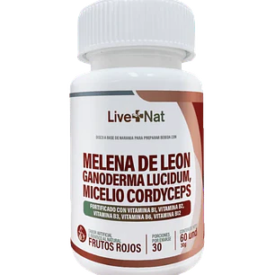 Melena De Leon Ganoderma y Cordyceps 60 Discos Live Nat