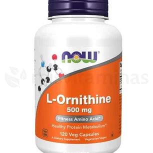 L-Ornithine 500 mg Now Foods 120 Capsulas