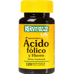 Ácido Fólico con Hierro Good'N Natural Life 120 Softgels