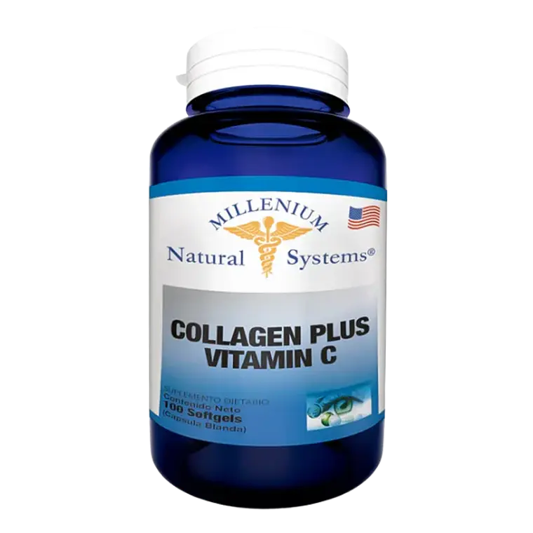 Collagen Plus Vitamin C Millenium Natural Systems 100 Softgels 1