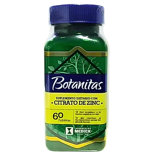Zinc Citrato 60 Tabletas Botanitas