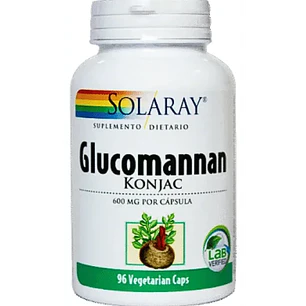 Glucomannan 96 Cápsulas Konjac Solaray