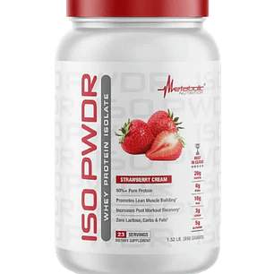 ISO PWDR Whey Protein Isolate 1.5 lb Fresa Metabolic