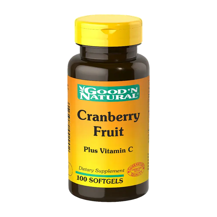 Cranberry Fruit plus Vitamina C 100 Softgels Good'N Natural 1