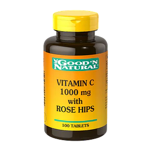 Vitamina C 1000 mg with Rose Hips 100 Tabletas Good'N Natural