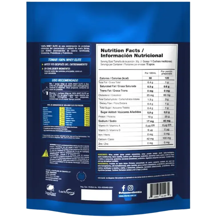 Whey Elite 5 Libras Vainilla Vitanas 2