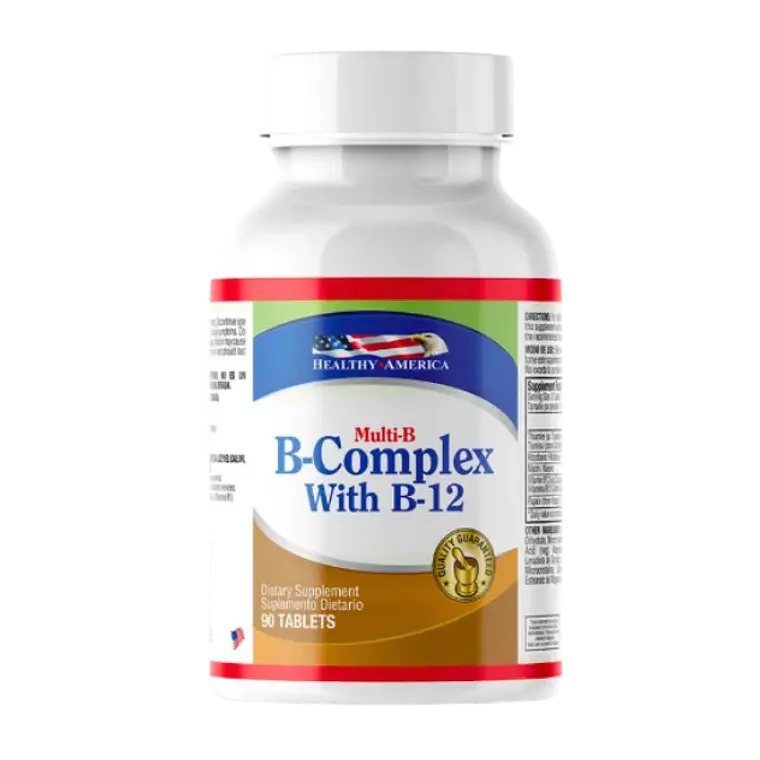B Complex With B-12 90 Caplets Healthy America 1