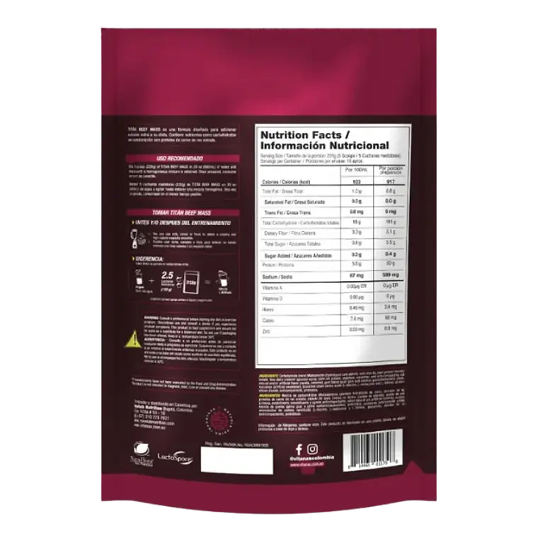 Titan Beef Mass 5 Libras Vitanas 2