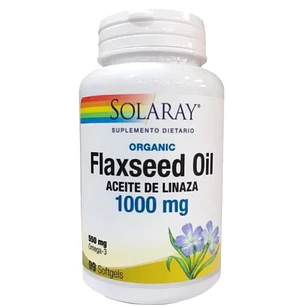 Organic Flaxseed Oil Aceite linaza 1000mg 99 softgels Solaray