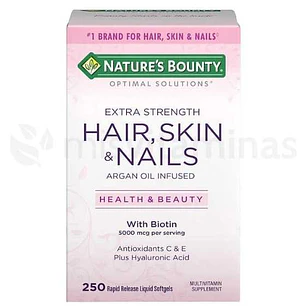 Hair Skin & Nails Natures Bounty argan Oil