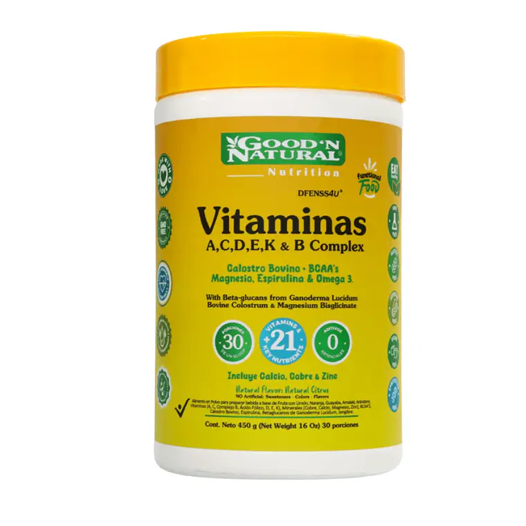 Vitaminas A,C,D,E,K y B Complex 450 grs Good´N Natural 1