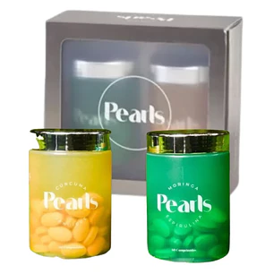 Pearls Espirulina Moringa Cúrcuma Jengibre Caja 120 tabletas