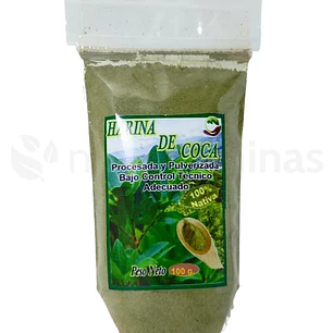 Harina de Coca Procesada y Pulverizada 100 gr