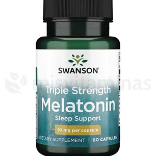 Melatonin Triple Strength 10 mg Swanson 60 Cápsulas