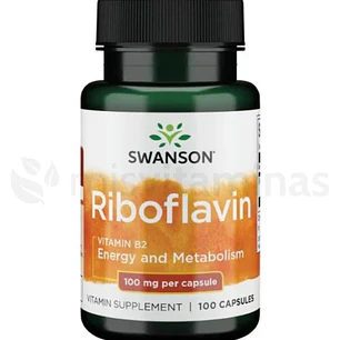 Riboflavin 100 mg Swanson 100 Cápsulas