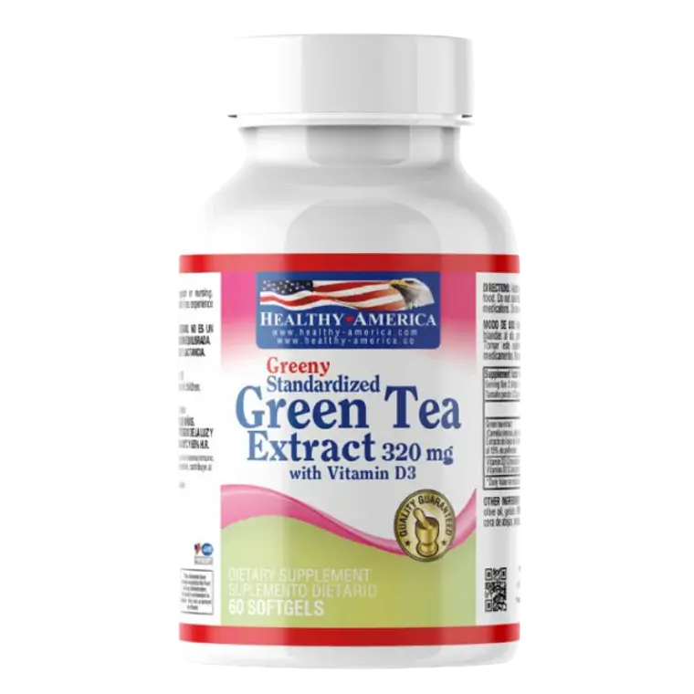 Green Tea Extract 60 Softgels Healthy America 1