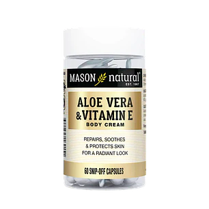 Aloe Vera & Vitamin E 60 Cápsulas Tópicas Mason Natural