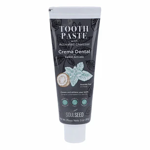 Crema Dental Carbón Activado Sin Flúor 85 g SoulSeed