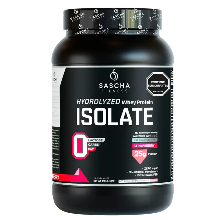 Sascha Whey Protein Isolate Fresa 2.17 libras 1