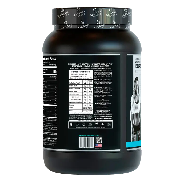 Sascha Whey Protein Isolate Coco 2.17 libras 2