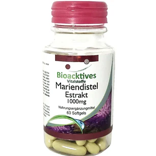 Silimarina Mariendistel 1000 mg Bioacktives 60 Softgels