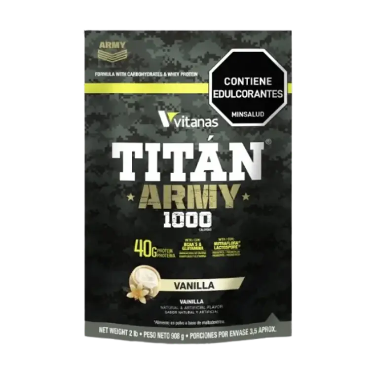 Titan Army 2 Libras Mass Gainer Vitanas Vainilla 1