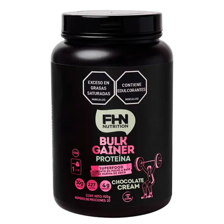 Bulk Gainer Proteína Crema de Chocolate 920 gr FHN 1