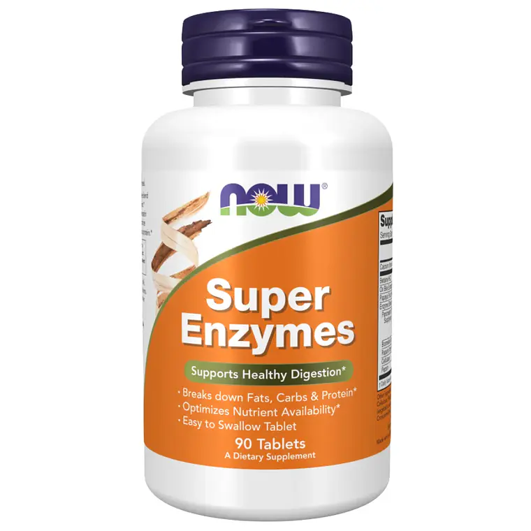 Super Enzymes 90 Tabletas NOW 1
