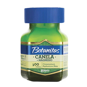 Canela y Magnesio 100 Tabletas Botanitas