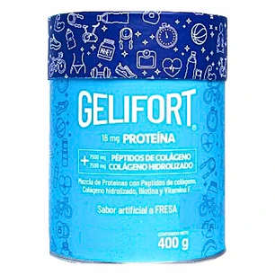 Gelifort Proteína y Colágeno 400 gr Sabor Fresa