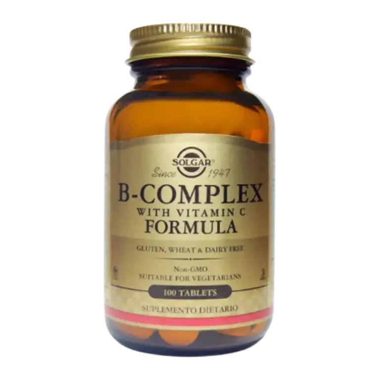 B Complex with Vitamin C Solgar 100 Tabletas 1