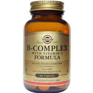 B Complex with Vitamin C Solgar 100 Tabletas