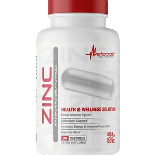 Zinc 75 mg Oxido Citrato y Gluconato 90 Cápsulas Metabolic