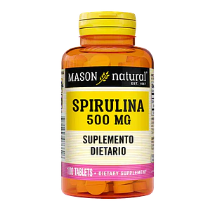 Spirulina 500 mg 100 Tabletas Mason Natural