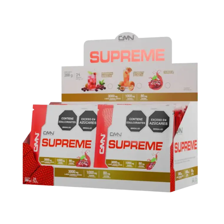 Supreme Creatina GMN Caja de 24 Sobres Sunset Punch 1