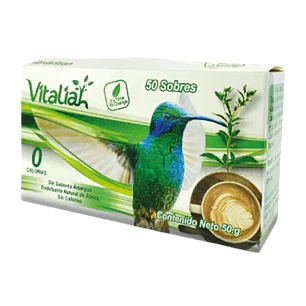 Endulzante Natural de Stevia Vitaliah 50 sobres