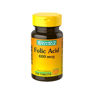 Ácido Fólico Good'N Natural 400 mcg 250 Tabletas