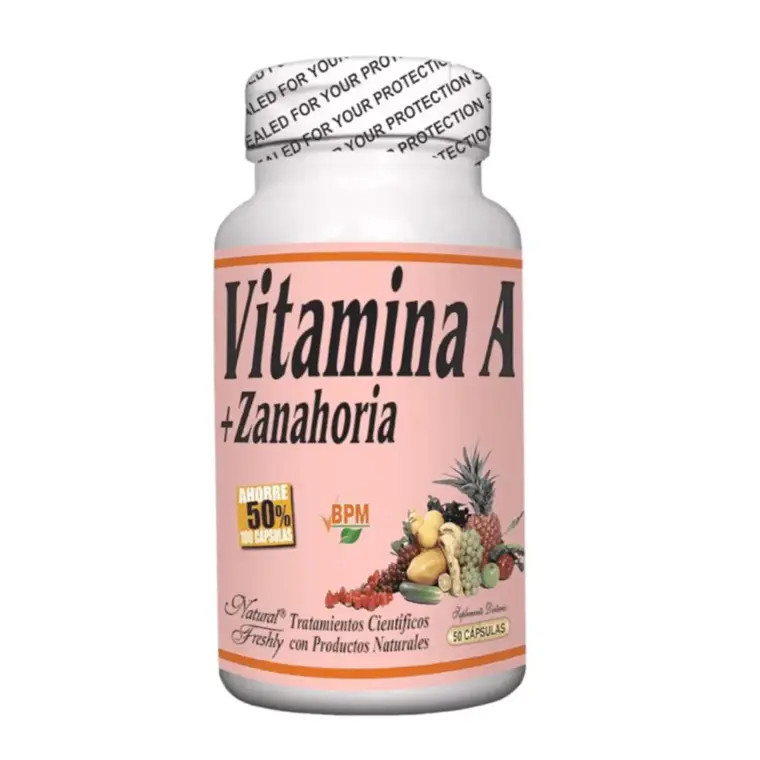 Vitamina A más Zanahoria Natural Freshly 100 Cápsulas 1