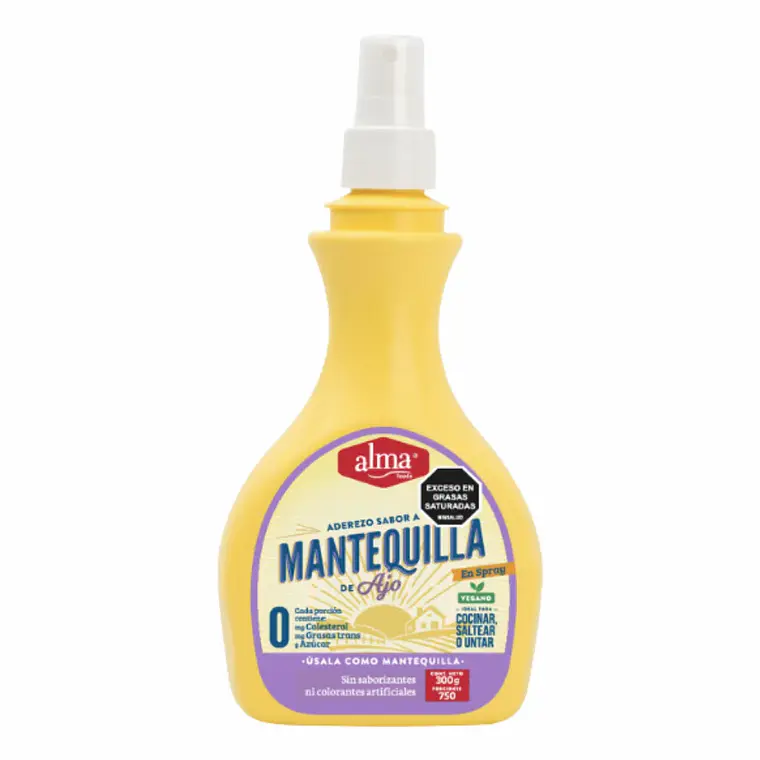 Mantequilla de Ajo en Spray 300 g Alma Foods 1