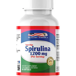 NaturAlge Spirulina 1200 mg 90 Softgels Helathy America