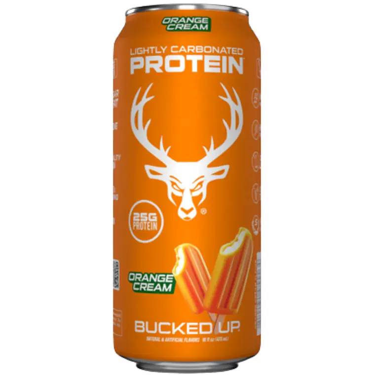 Bebida de Proteína Carbonatada Orange Cream 473ml BuckedUp 1